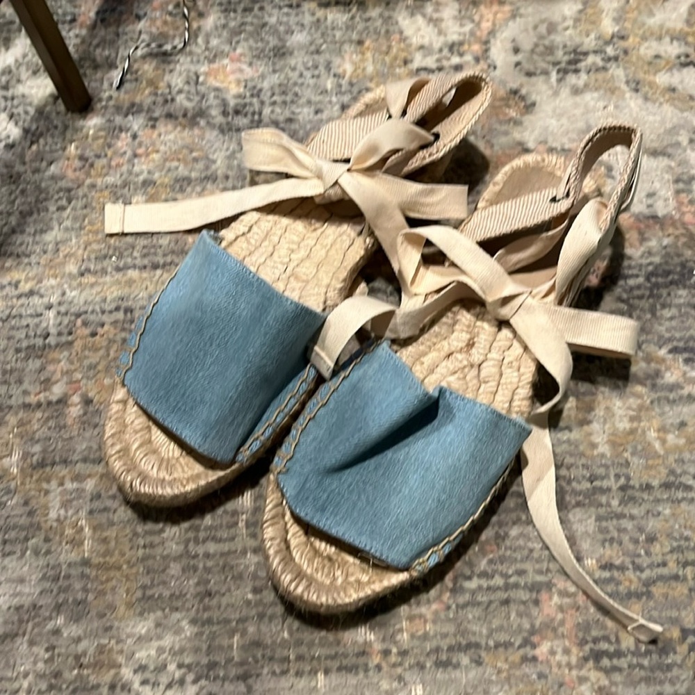 Gap Espadrille Denim Tie Sandals Size 7